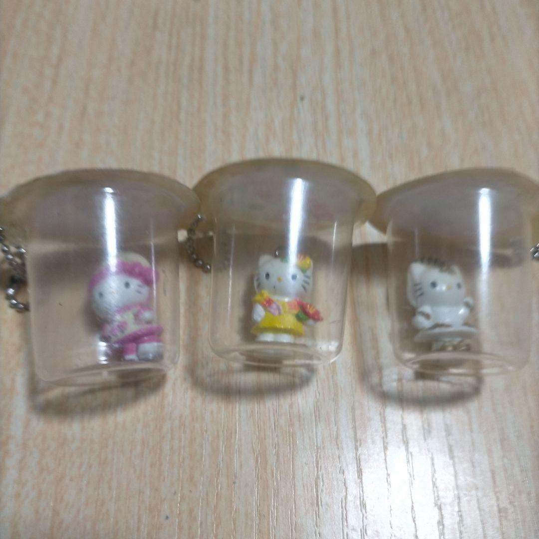 キティ カップ入り ボールチェーン マスコット 　3点セット