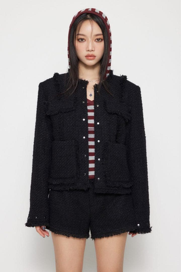 完売 LAGUA GEM COMPACT TWEED ジャケット