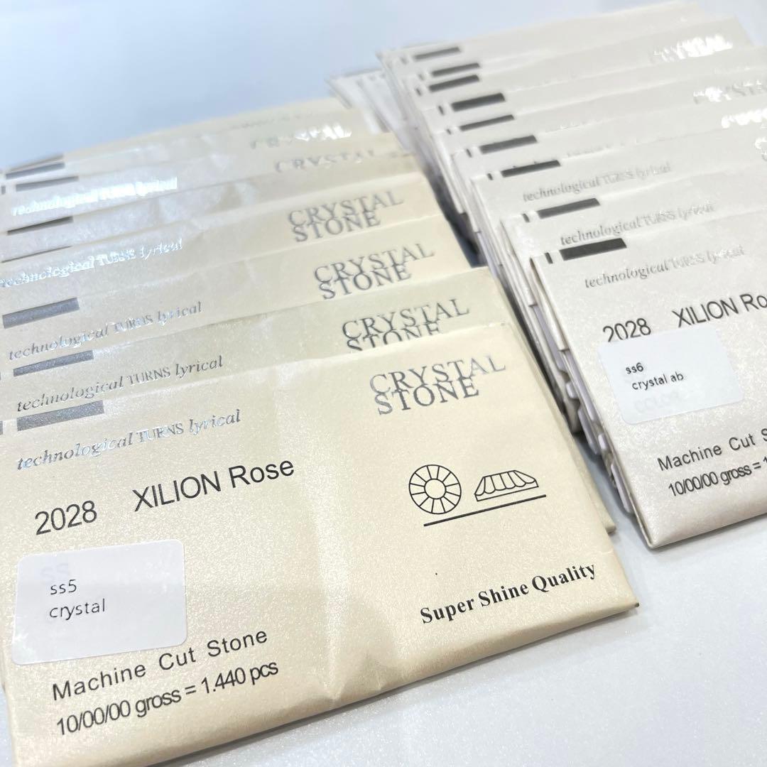 ◆⑤クリスタルストーン◆ クリスタル オーロラ 詰め合わせ　20袋 スワロフスキー クリスタルオーロラ-#2088 4-ラインストーン