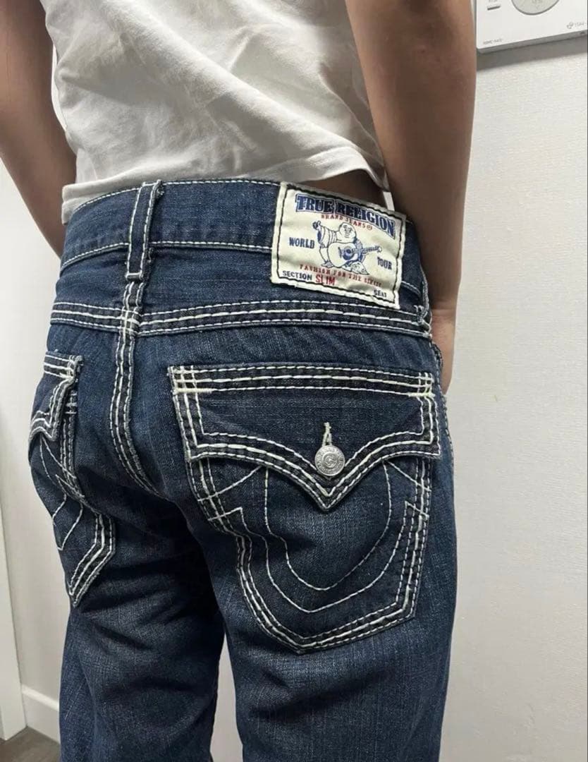 True Religion ダークブルー ストレートデニム 30インチ TRUE RELIGION（トゥルーレリジョン） XXX CISCO KID レギュラー