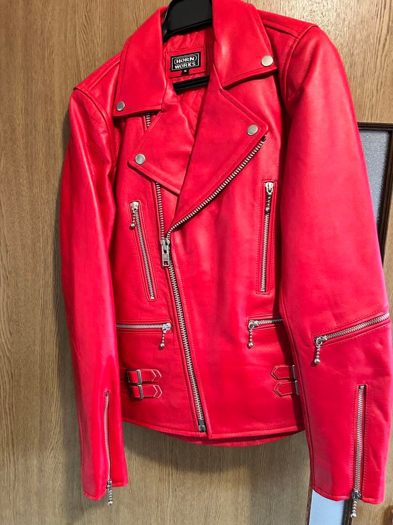 V*G様 【美品】希少 Sサイズ HORN WORKS ダブルライダース キルテ