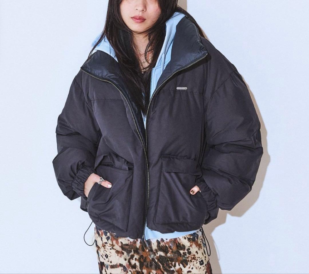 リバーシブルボリュームスタンドパファーコート JEANASIS｜リバーシブルボリュームスタンドパファーコート | Rakuten