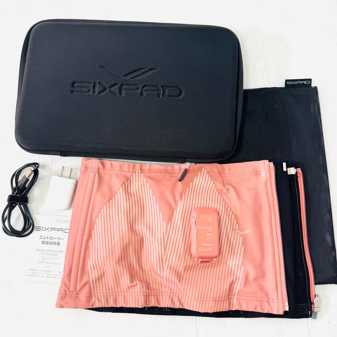【極美品】SIXPAD　コアベルト　パワースーツコアベルト　ピンク Mサイズ