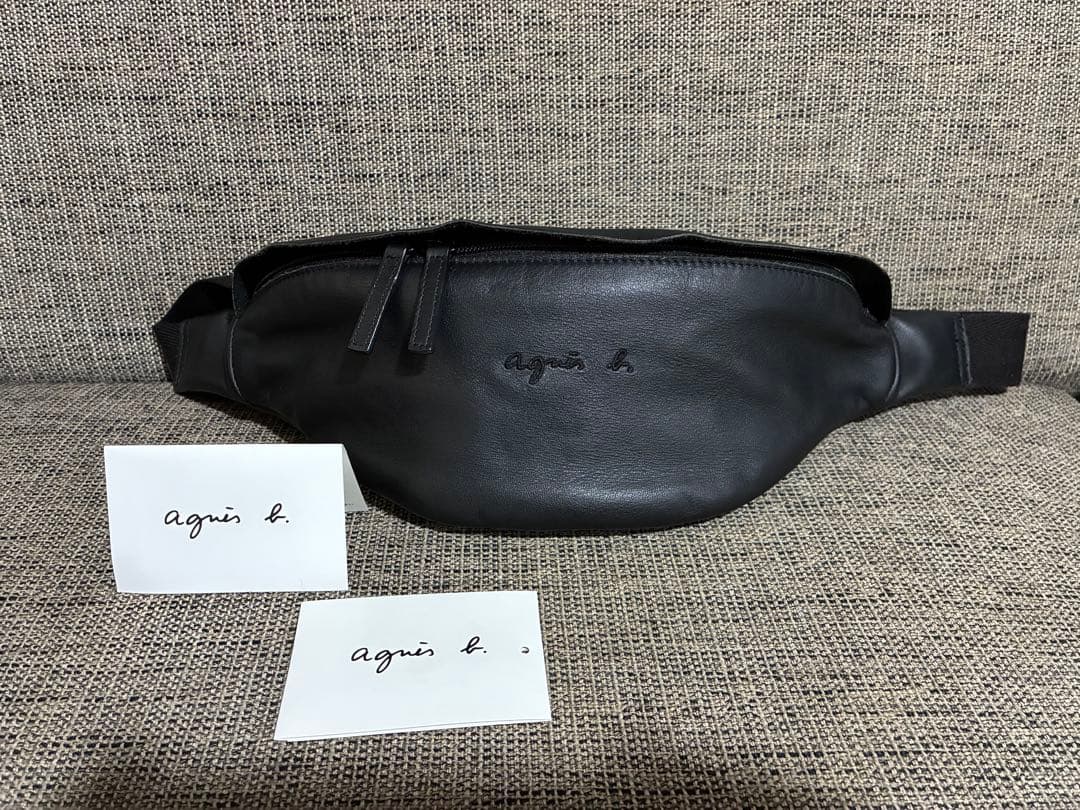 agnès b. レザーウエストポーチ PeterPAH02Z－08
