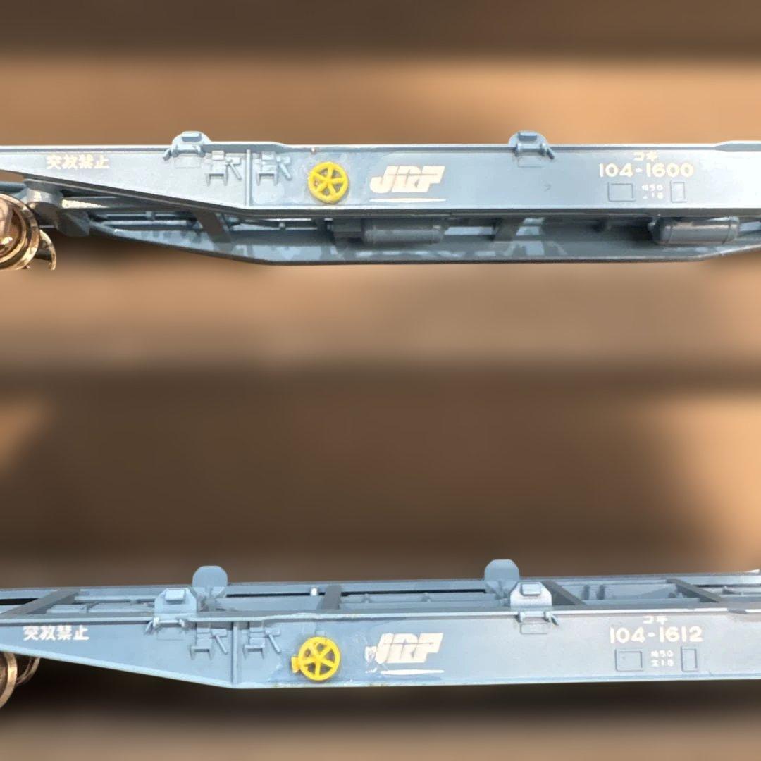 た*ち様 TOMIX KATO コキ104 コキ107 計12両、コンテナ47個 - メルカリ