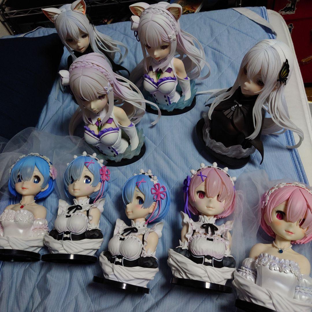 リゼロ 一番くじ アートスケールフィギュア9体まとめ売り - メルカリ