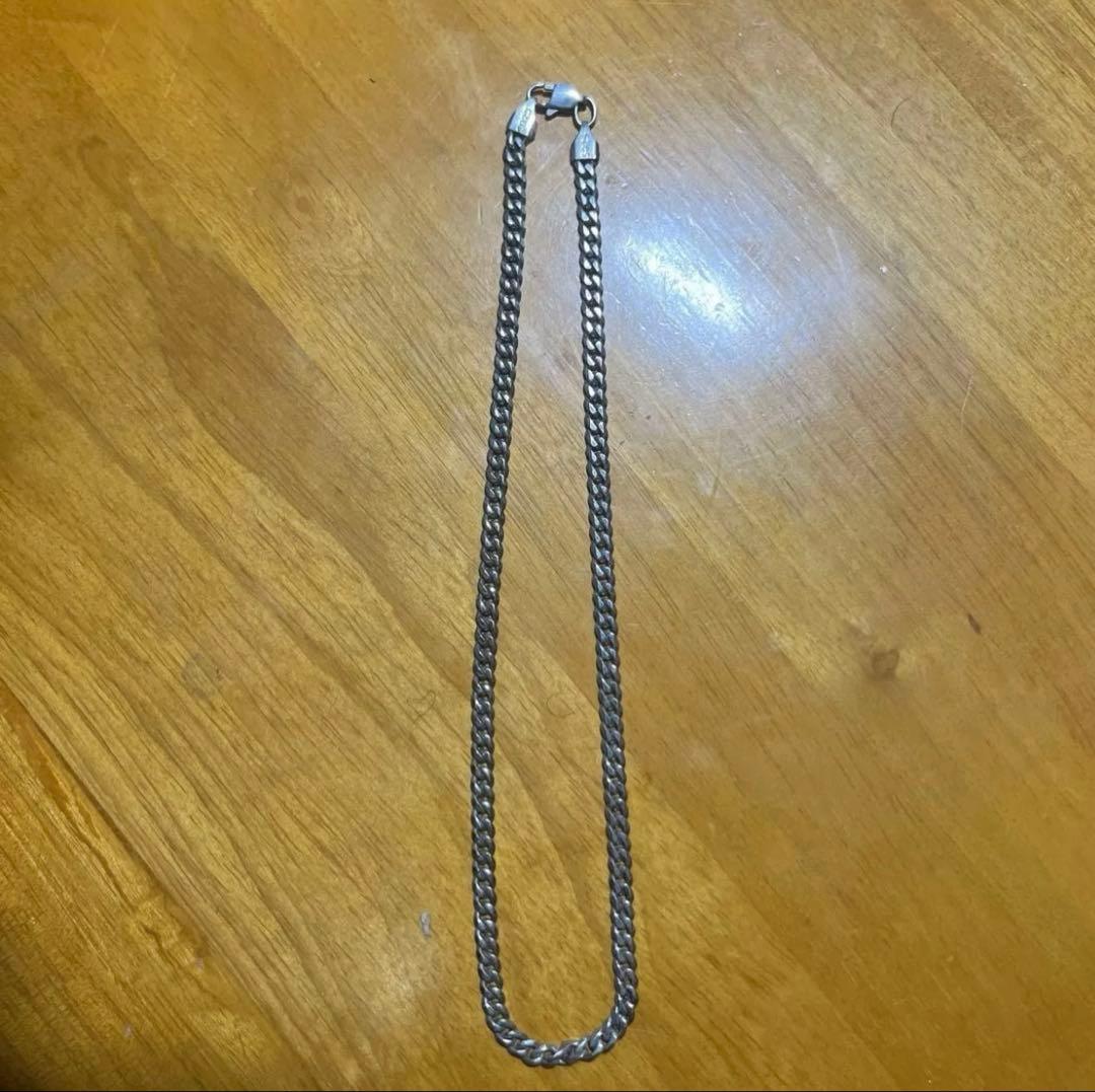 S925 ITALY刻印4.7mm喜平6面カットシルバーチェーンネックレス