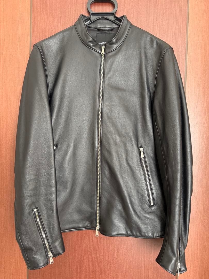 グリーンレーベル　シングルライダースジャケット ブラックL アローズ