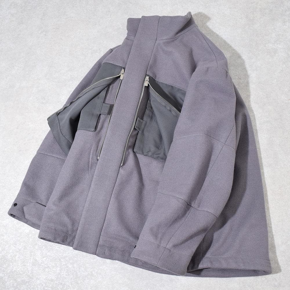 23AW ズッカ zucca 多ポケット ギミック ニットメルトン ブルゾン