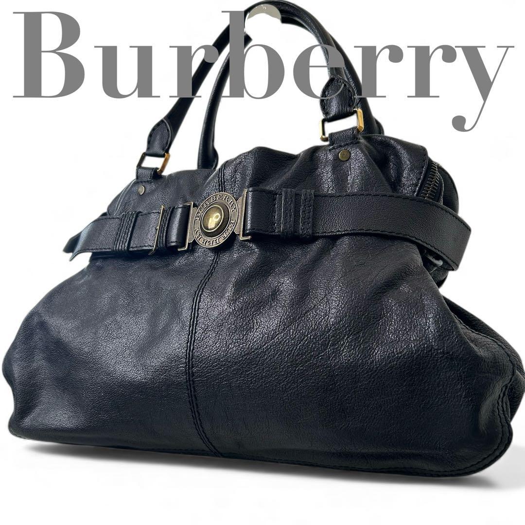 バッグ BURBERRY vintage totebag leather emblem