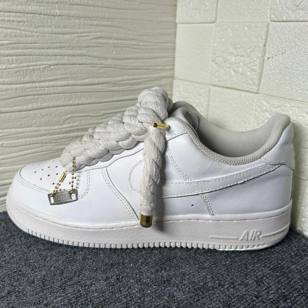 ナイキ エアフォース1 ロー ´07 12mmホワイトカスタム拡張なしの通販