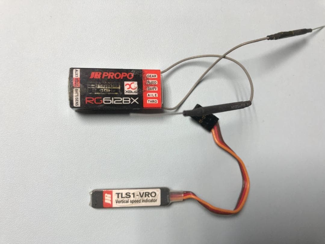 ★グライダーに　JR　RG612BX 受信機＆TLS1-VROバリオセンサー