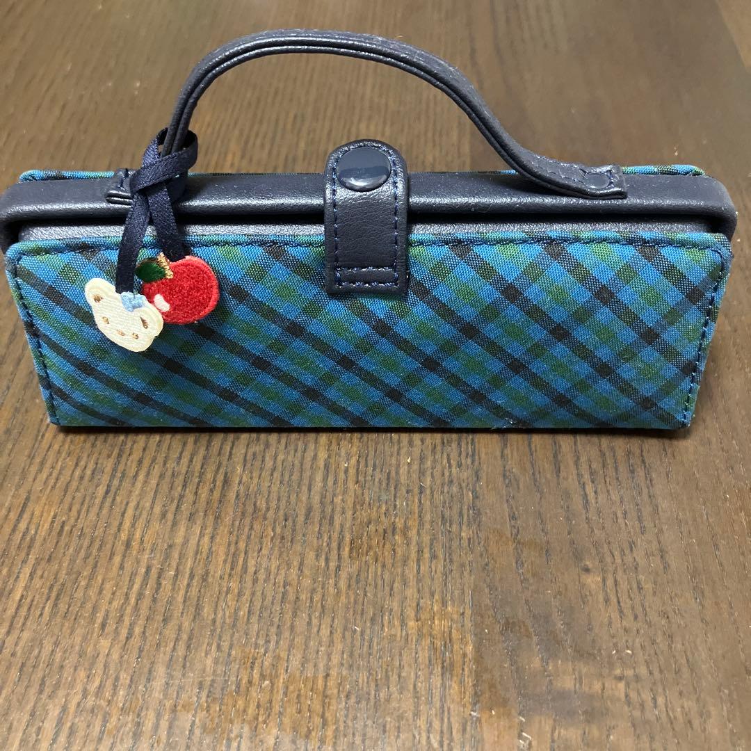 未使用】familiar ファミリア メガネケース ファミリア チェック