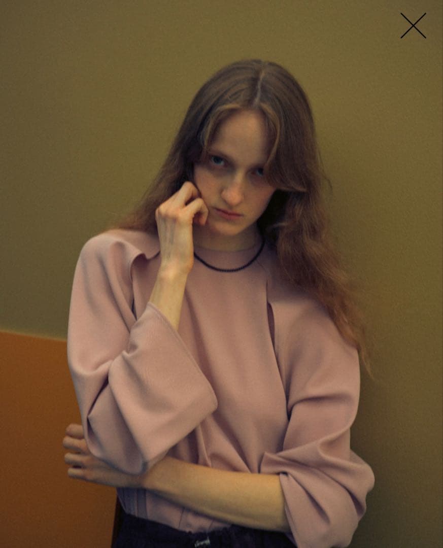 新品未使用】24aw BACCA ジョーゼットサテン 2WAYポンチョブラウス