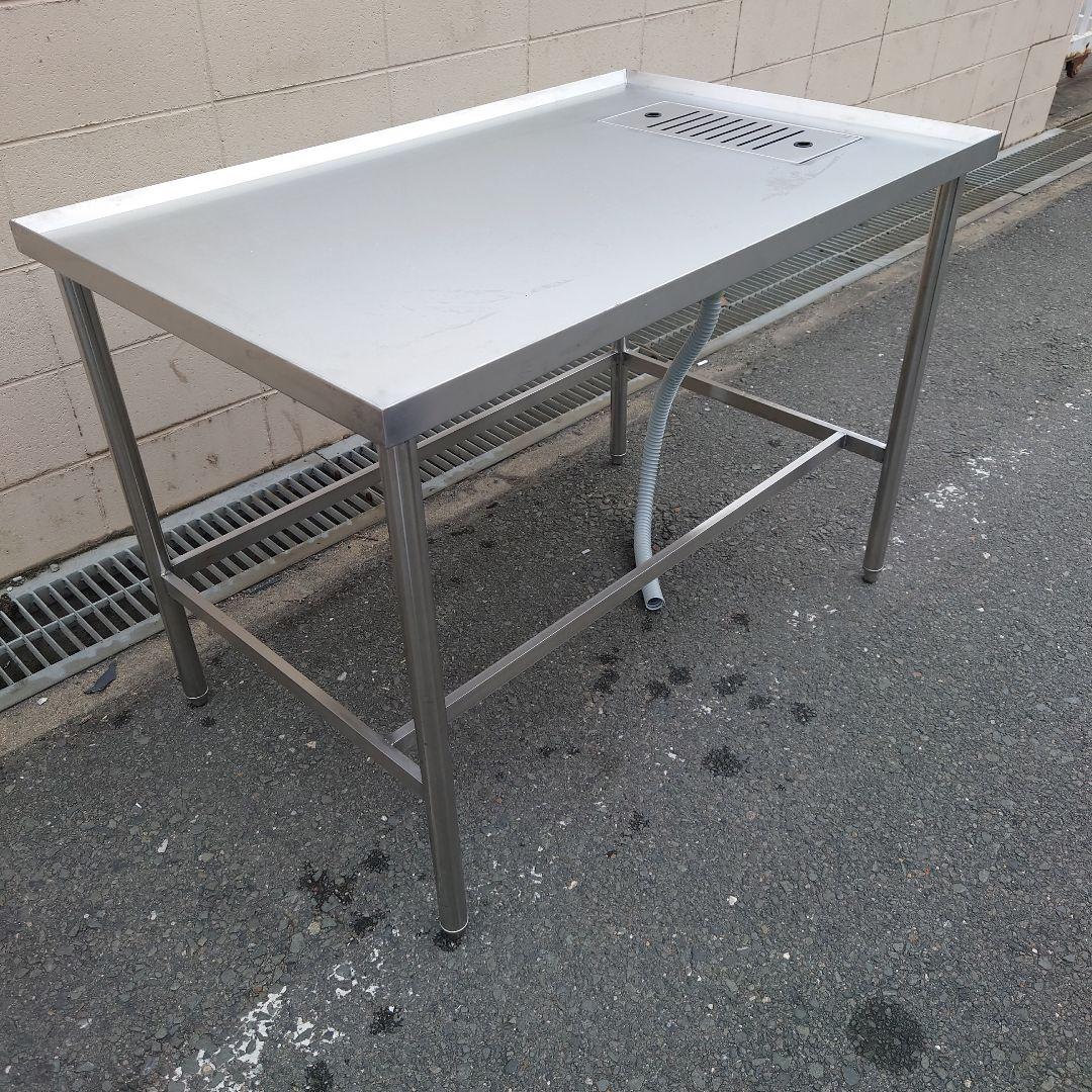 未使用 業務用 シンク付 ステンレス 作業台 水切り台 調理台