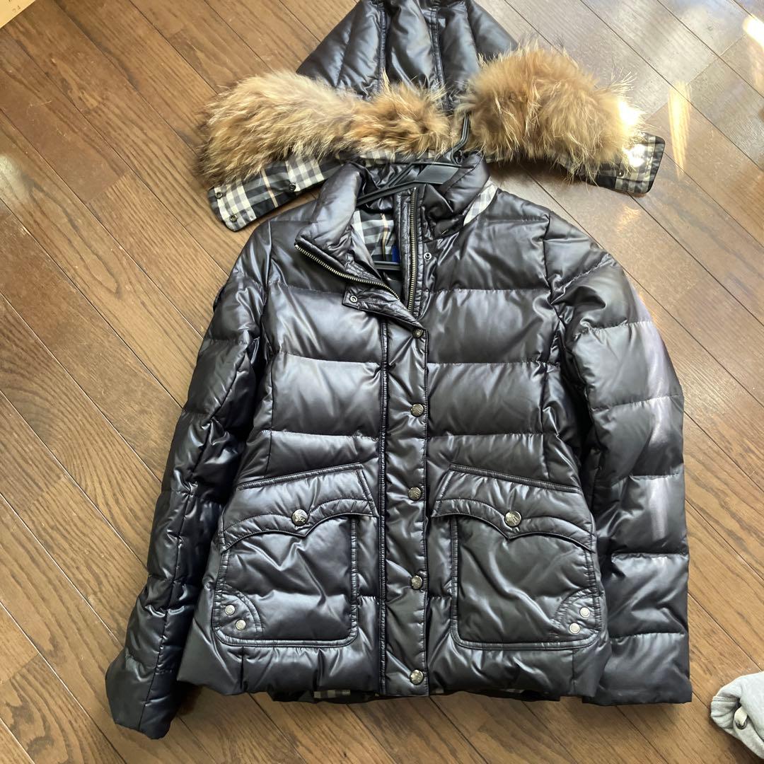 BURBERRY BLUE LABEL フード付きダウンジャケット 38