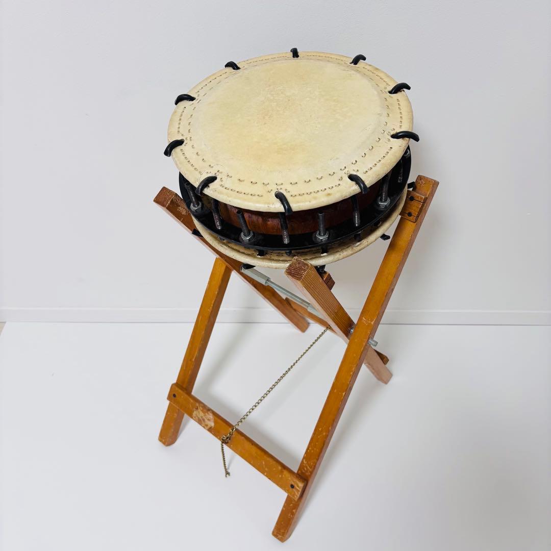 締太鼓　ボルト締め 和太鼓　立奏台付き　2丁掛け Amazon | 附締太鼓 二丁掛（36㎝）集成胴ボルト締 安い・使いやすい