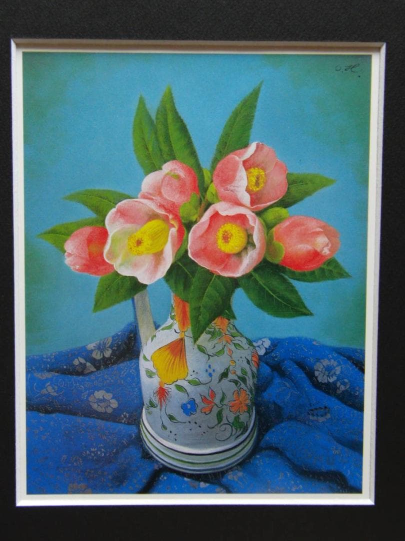 奥谷 博、「西王母花」、希少画集・額装画、日本製・新品額縁にて額装致します