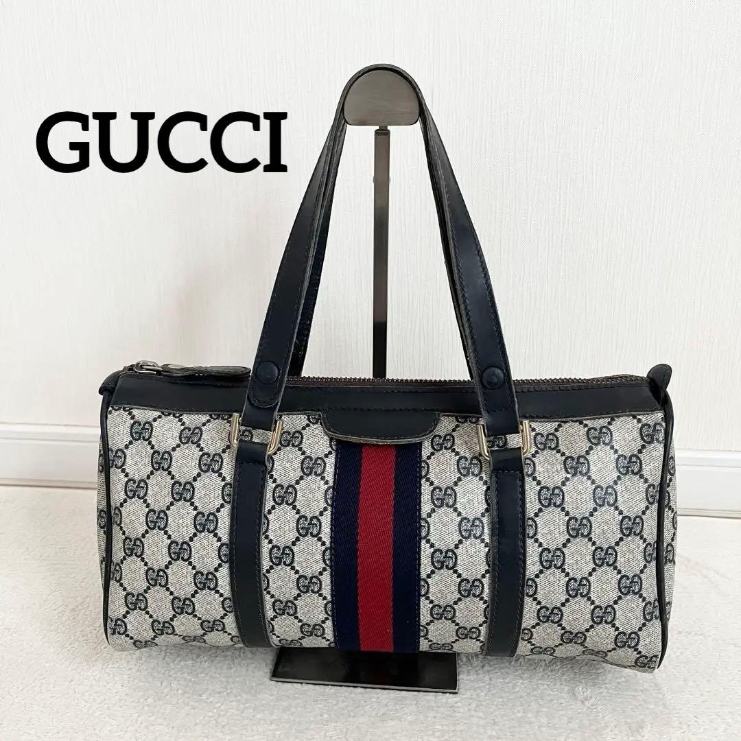 希少✨GUCCIヴィンテージ ボストンバッグ シェリーライン GG柄