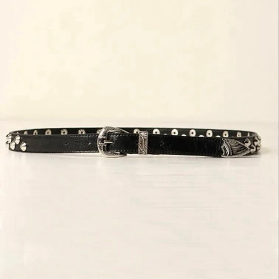 小物 elconductorH LEATHER TRAPEZOID STUDS