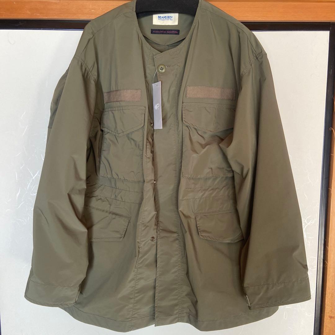 試着のみ ソロテックス ミリタリー ブルゾン ノーカラー ビームスボーイ