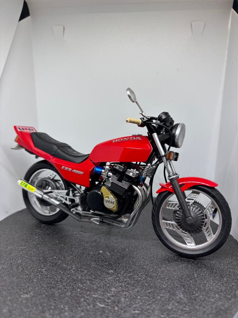 プラモデル完成品　アオシマ　ホンダ CBX400F 1/12 ソリッド　旧車會