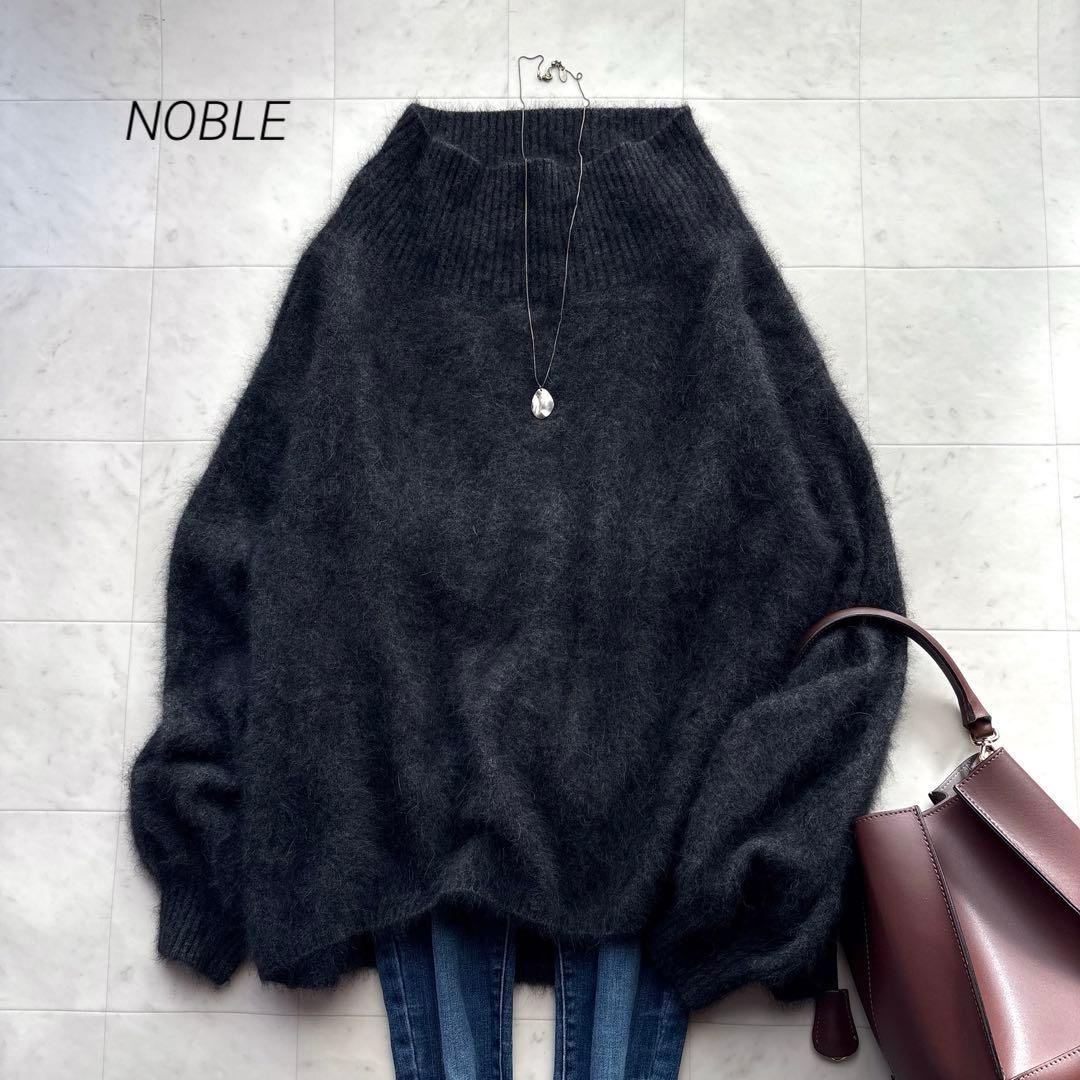 ノーブル 人気 ファーニット オフショル プルオーバー ブラック系 フリー
