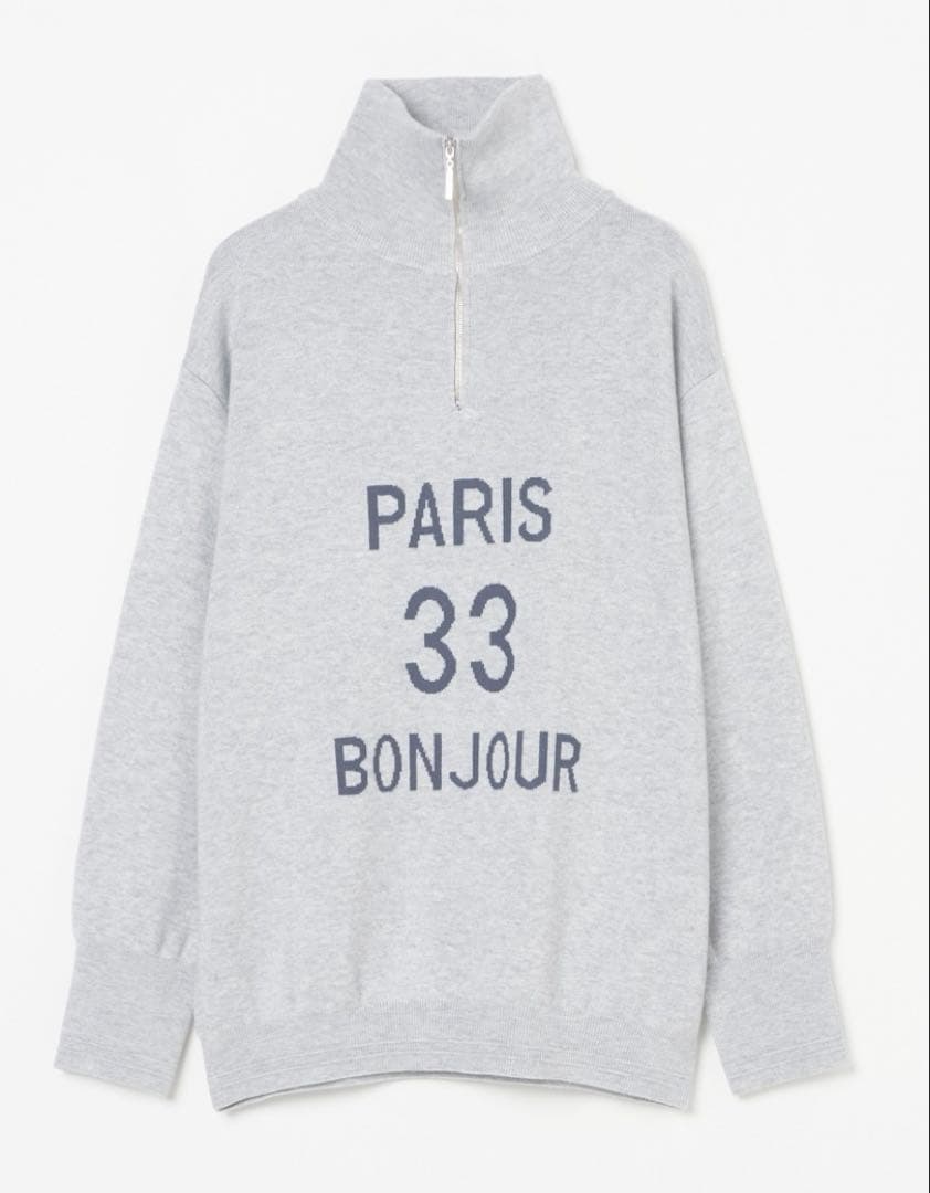 エリオポール　スタンドカラーロゴニット