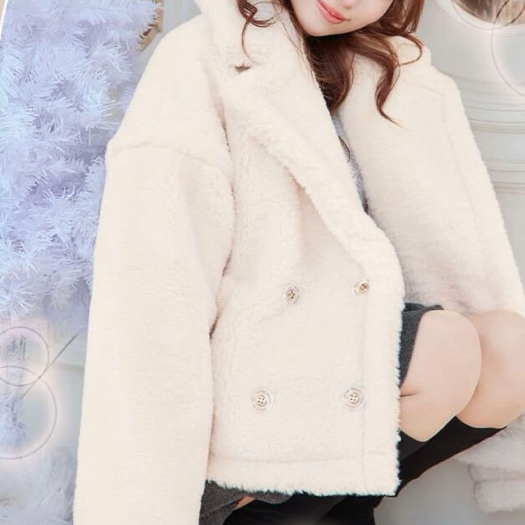 ミシェルマカロン】テディベアショートコート/試着のみ美品/ボア