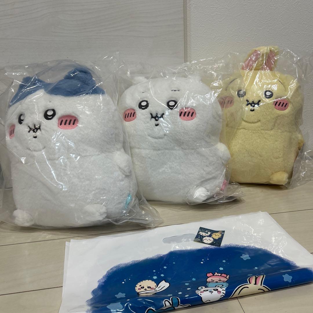 ちいかわ 重め！ぼっちゃり抱っこぬいぐるみ うさぎ ハチワレ 3点