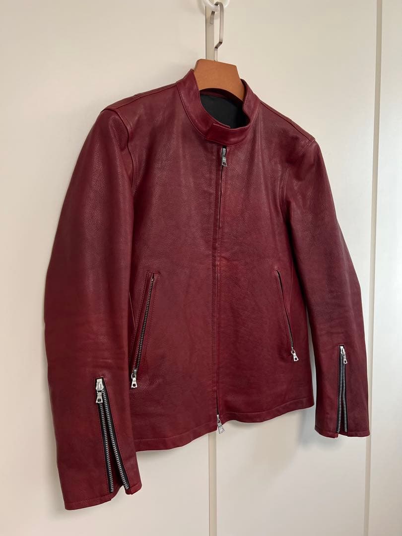 試着のみ BACKLASH シングルライダース RED S フォトレビュー】Backlashの「Orice」ライダース | Navy Circle