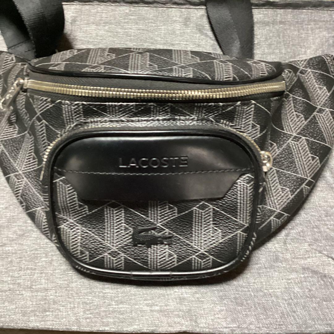 ラ*ト様 ラコステ LACOSTE ボディバッグ　モノグラム