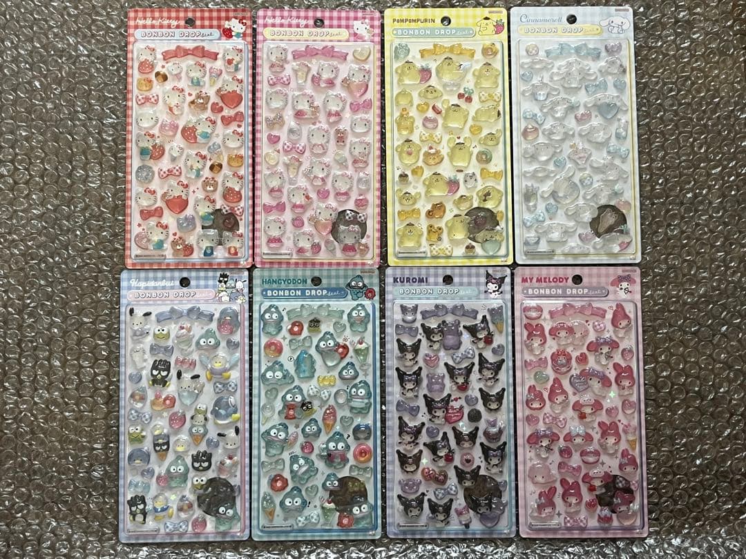 サンリオ 第2弾 ボンボンドロップシール 全8種類コンプリートセット