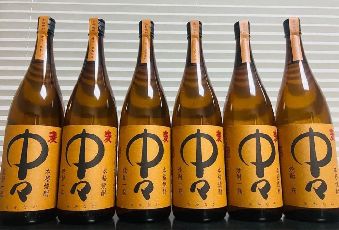 中々 焼酎 1800ml ×6本　25% 黒木本店 Amazon.co.jp: 〔麦焼酎〕 25度 中々 1．8L 6本 黒木本店