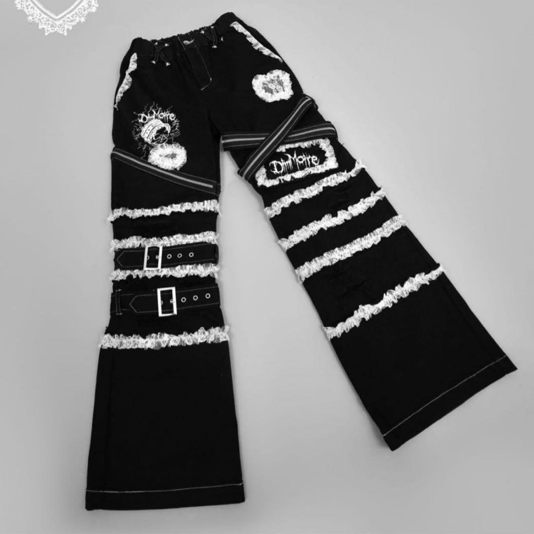 DimMoire デコデニムパンツ Black&White