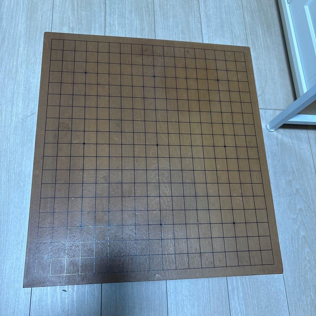 高級天然木 本榧 碁盤 ヘソあり 約5.6寸 蛤碁石 那智黒石