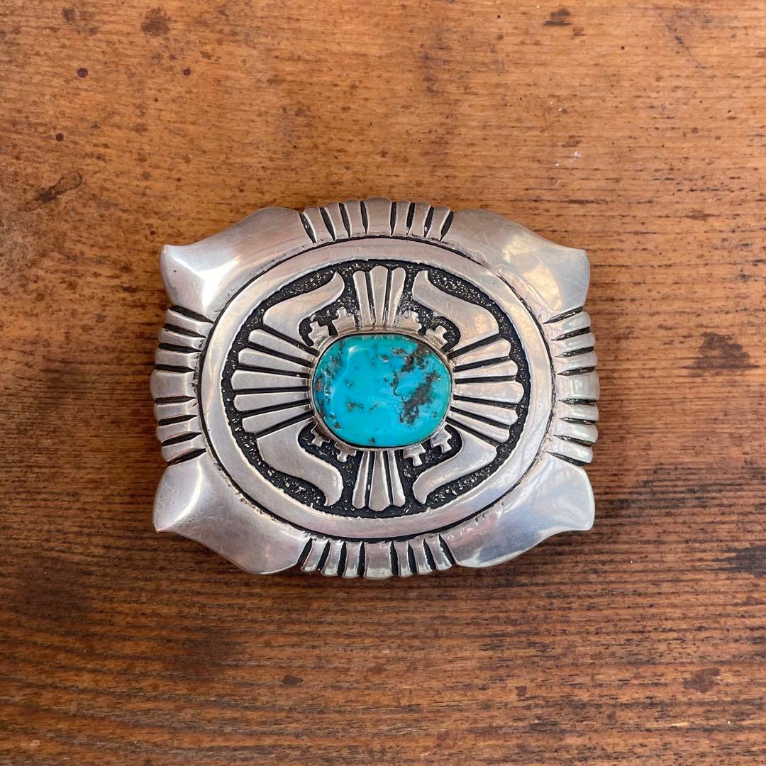 トーマスシンガー バックル ターコイズ インディアンジュエリー