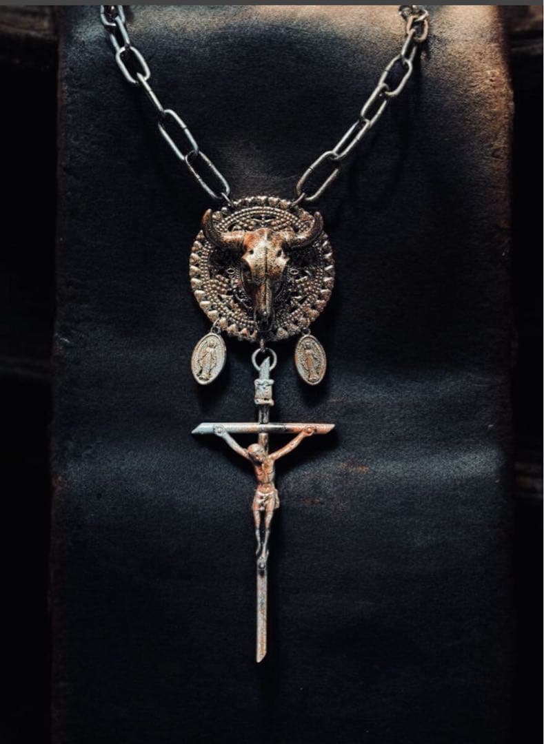 ★一点物★ジャンポールゴルチエ バッファローヘッドクロスネックレス激レア希少