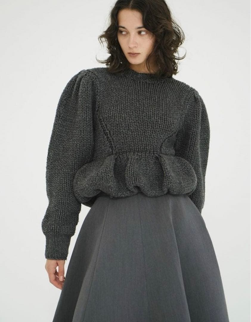 CLANE PEPLUM HAND KNIT TOPS サイズ1