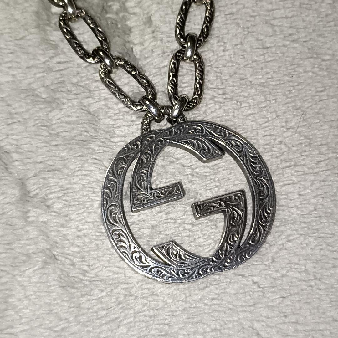【希少】GUCCI ダブルロッキングG BIGネックレス90cm グッチ