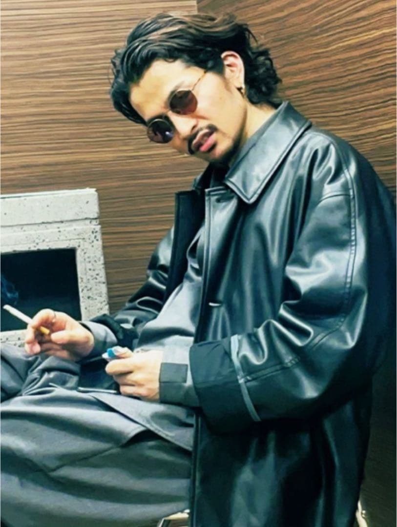 野村訓市【激レア】 レザージャケット ヴィンテージ カーコート - メルカリ