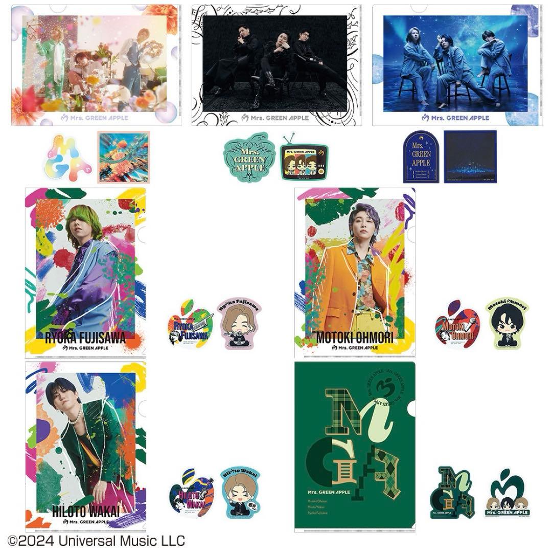 Mrs.GREEN APPLE ミセス 一番くじ F賞 クリアファイル ミセス 一番くじ F賞 クリアファイル&ステッカー 大森元貴 もっくん