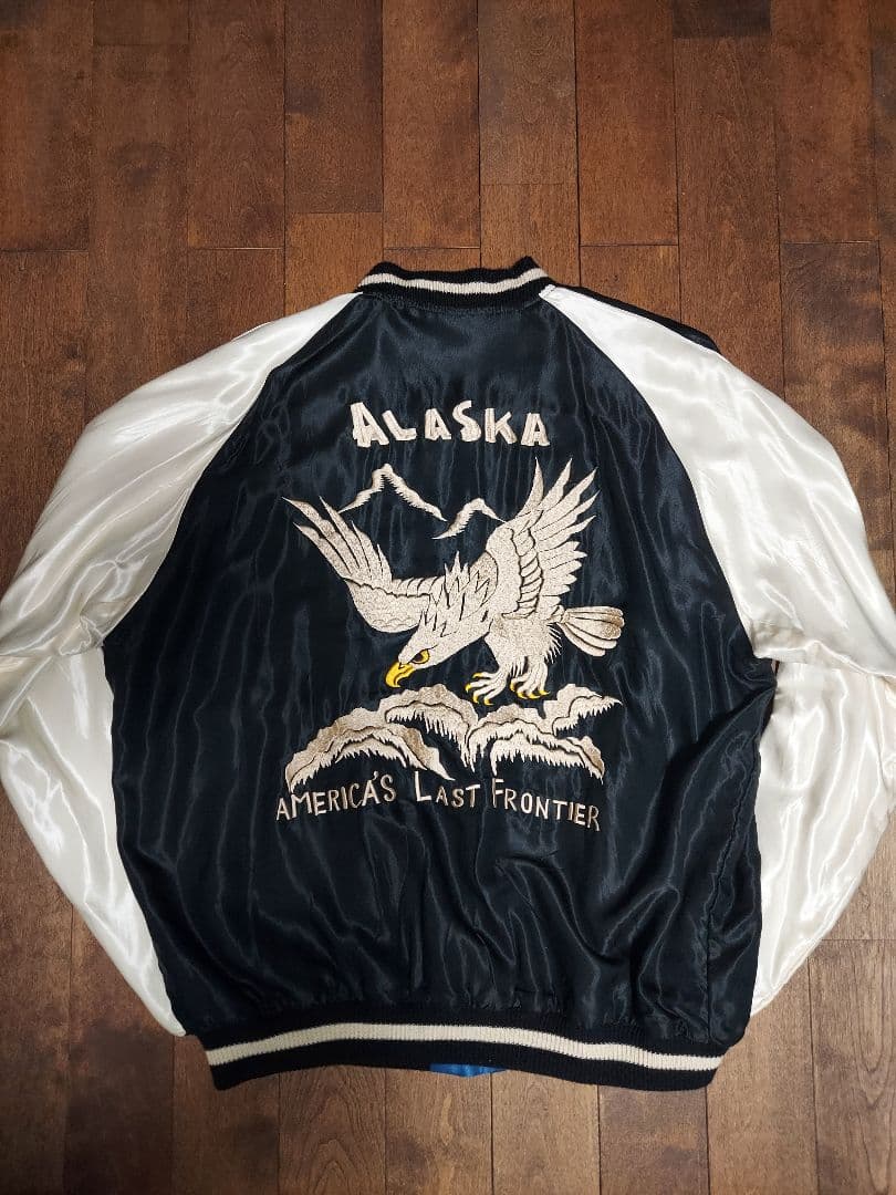 テーラー東洋 スカジャン 1950sスタイル アセテート 鷹 ヘラジカ XXL テーラー東洋 スカジャン 1950sスタイル アセテート 鷹 ヘラジカ XXL