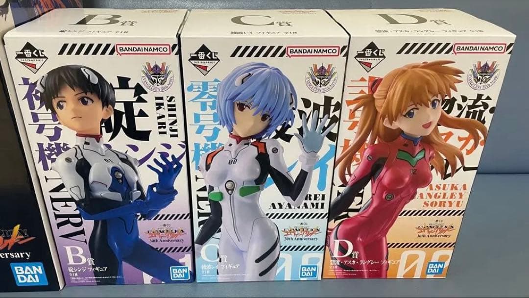 エヴァンゲリオン一番くじ B・C・D賞 フィギュア 3体オマケＥ賞コンプSET