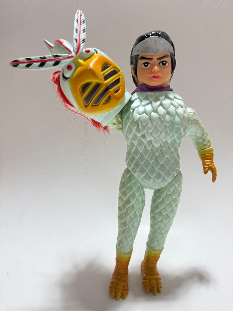 当時物 レトロ 変身忍者嵐 旧バンダイ 当時物ソフビ 面取れ　ソフビ ブルマァク