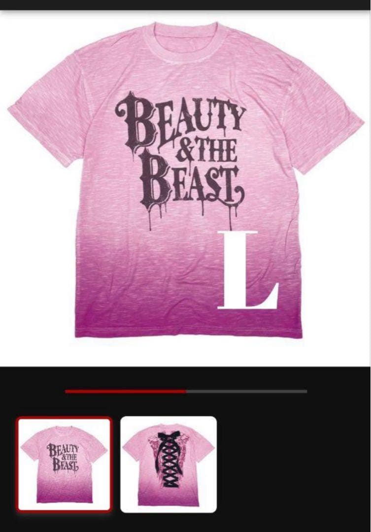 HYDE BEAUTY&THE BEAST 限定Tシャツ　ピンク　Lサイズ HYDE INSIDE BEAUTY & THE BEAST 限定 Tシャツ - メルカリ