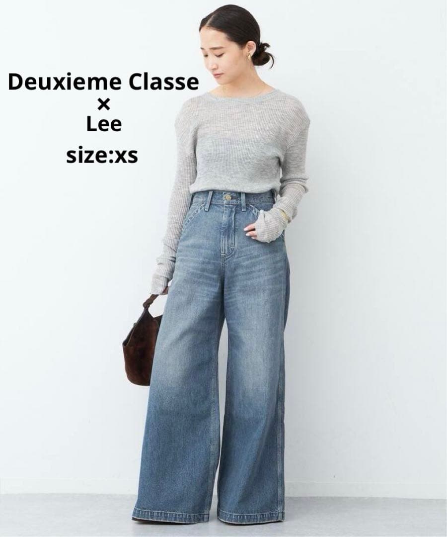 Deuxieme Classe Lee 別注 デニムワイドペインターパンツ 34