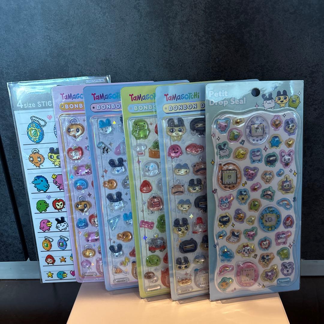 たまごっち ボンボンドロップシール プチドロステッカー　4size 6点セット