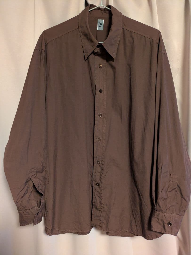 L'ECHOPPE LE OVER DYE SH 長袖シャツ(ブラウン)