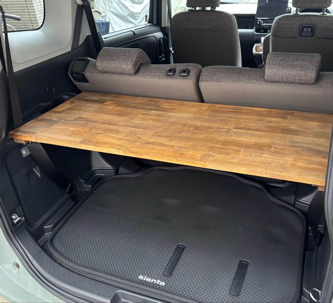 【改良版】新型シエンタ10系専用 天然木ラゲッジボード ワトコオイル仕上げ